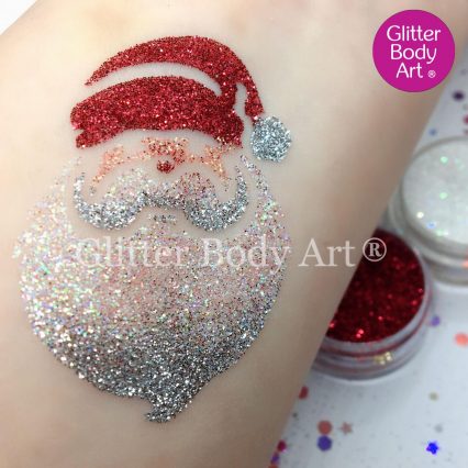 santa stencil, father christmas stencil, santa glitter tattoo, santa template, santa temporary tattoo