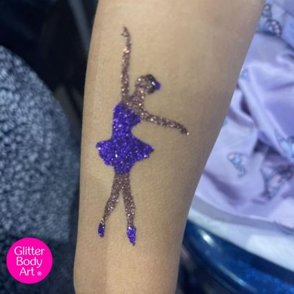 ballerina glitter tattoo stencil