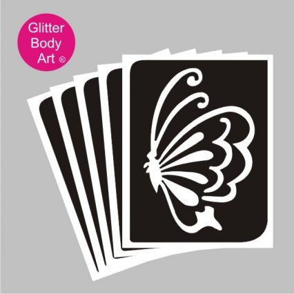 pretty side view of butterfly flying temporary tattoos uk
