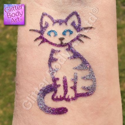 pussy cat temporary tattoo stencil