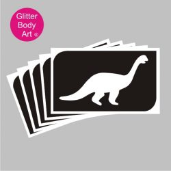 Brachiosaurus dinosaur temporary tattoo stencils