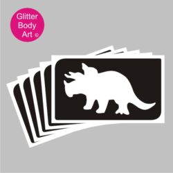 Triceratops dinsosaur temporary tattoo stencil for dinosaur party