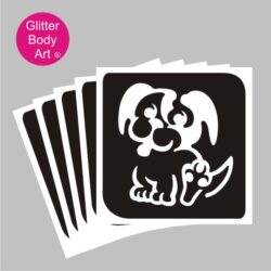 puppy dog temporary tattoo stencil