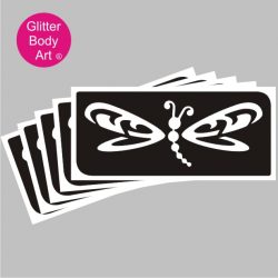 pretty dragonfly temporary tattoo stencil