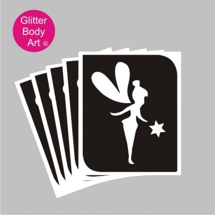 Tinkerbell fairy temporary tattoo, stencil, fairy glitter tattoo stencil