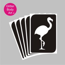 pink flamingo temporary tattoo stencil