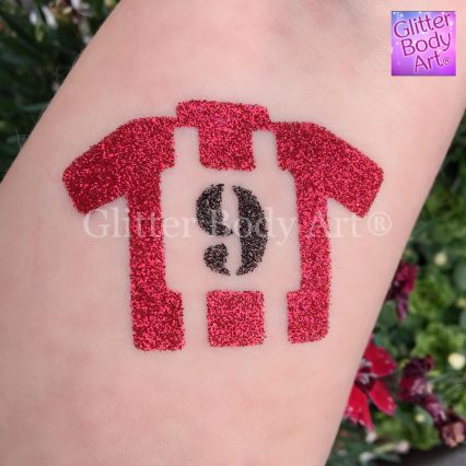 Football shirt temporary tattoos for boys