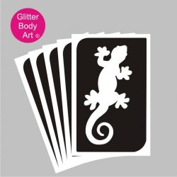 lizard stencil, gecko temporary tattoo stencil