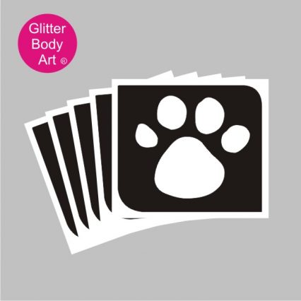 paw print temporary tattoo stencil