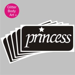 princess temporary tattoo stencil with a star temporary tattoo