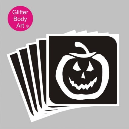 pumpkin smiley face temporary tattoo stencil