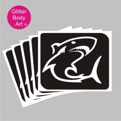 shark temporary tattoo stencil