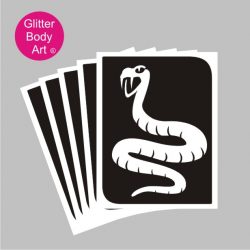 Python snake temporary tattoo stencil