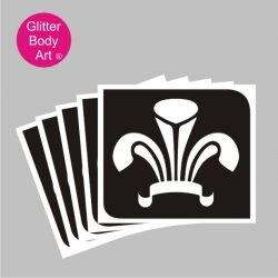 Wales three feathers temporary tattoo stencil