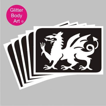 welsh dragon temporary tattoo stencil