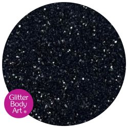 Black Cosmetic Fine Glitter for glitter tattoos and makeup