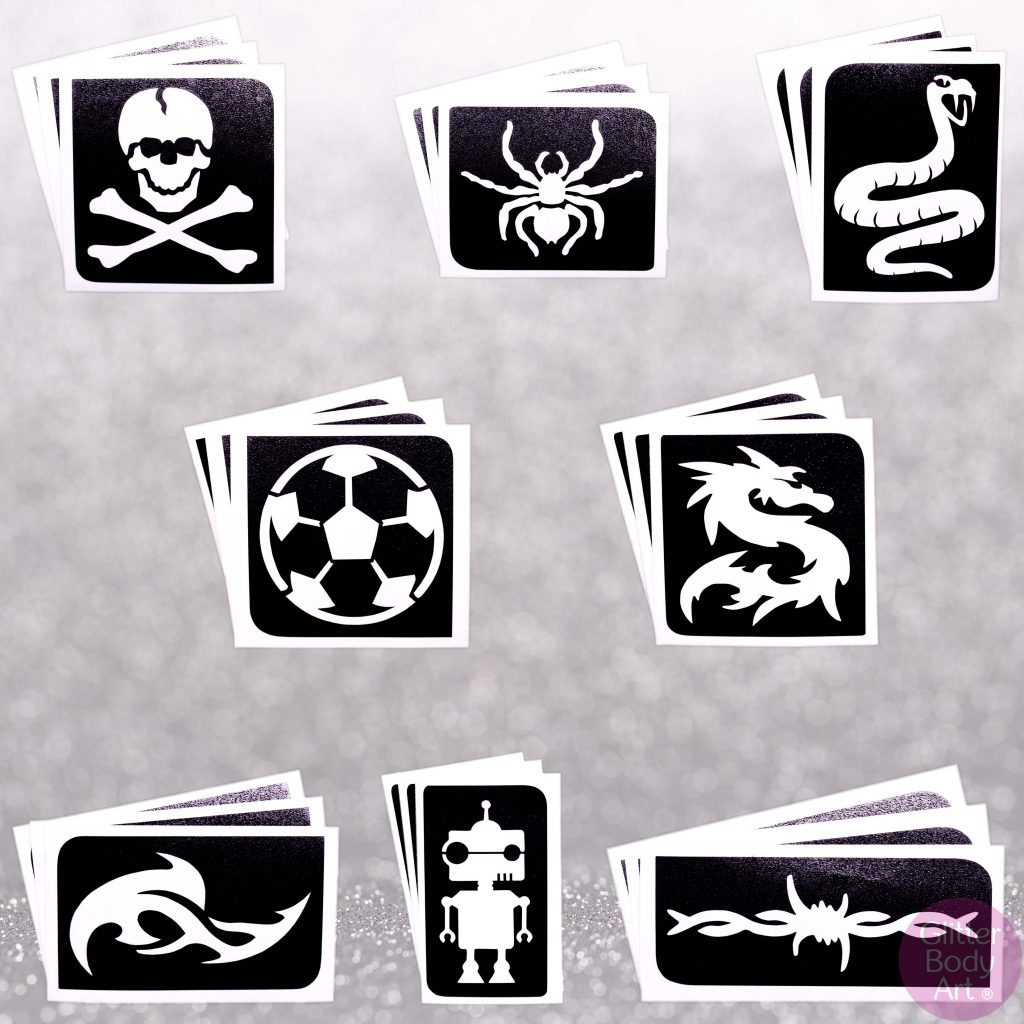 Boys Stencil 24 Pack - Temporary Tattoo Store