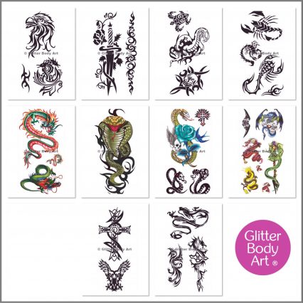 Water Transfer Tattoos 200 Sheets - Boys