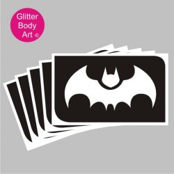 flying bat temporary tattoo stencil