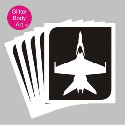 RAF fighter jet temporary tattoo stencil, air show stencils