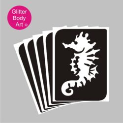 seahorse temporary tattoo stencil, under the sea ideas