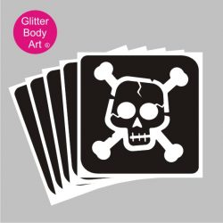 pirates skull and crossbones temporary tattoos stencils