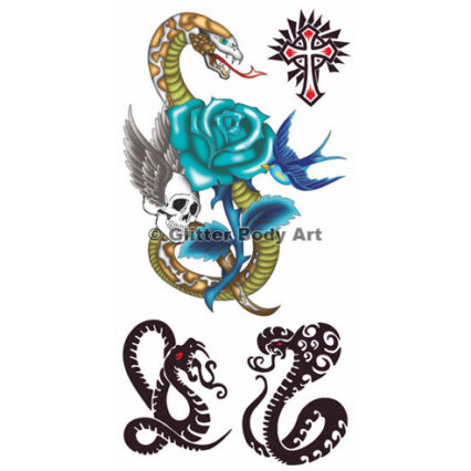 Pack of 20 - Water Transfer Tattoo Sheet - Design 006