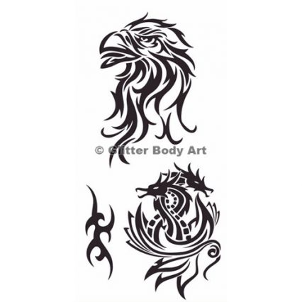 Pack of 20 - Water Transfer Tattoo Sheet - Design 014