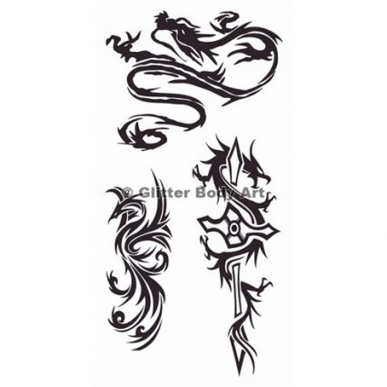 Pack of 20 - Water Transfer Tattoo Sheet - Design 015