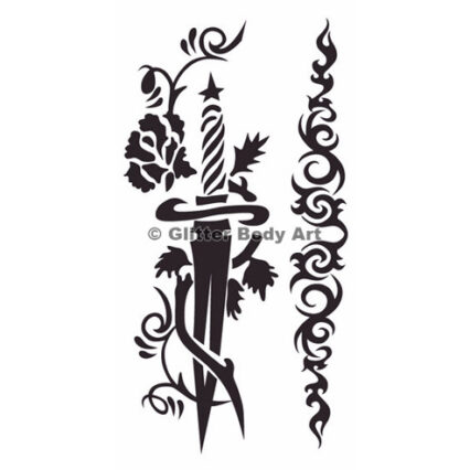 Pack of 20 - Water Transfer Tattoo Sheet - Design 012