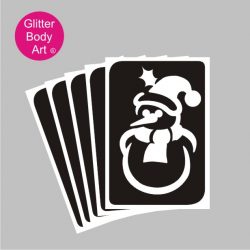 snowman glitter tattoo stencil template