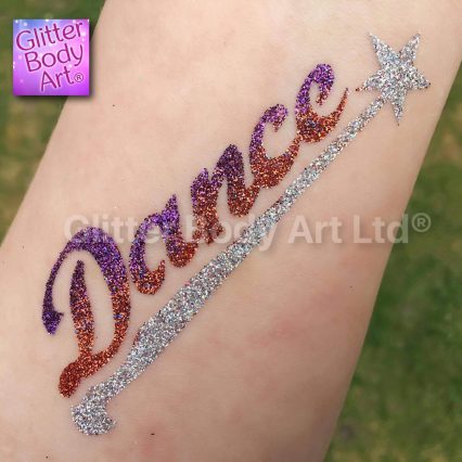 Dance temporary tattoo stencil