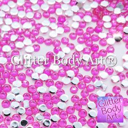 cerise pink gem stones for nail art