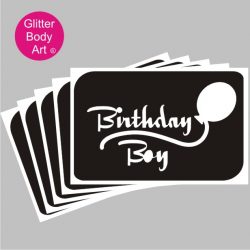 birthday boy temporary tattoo stencil