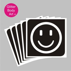 smiling emoji temporary tattoo stencil