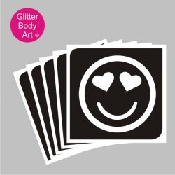 smiler emoji temporary tattoo stencil