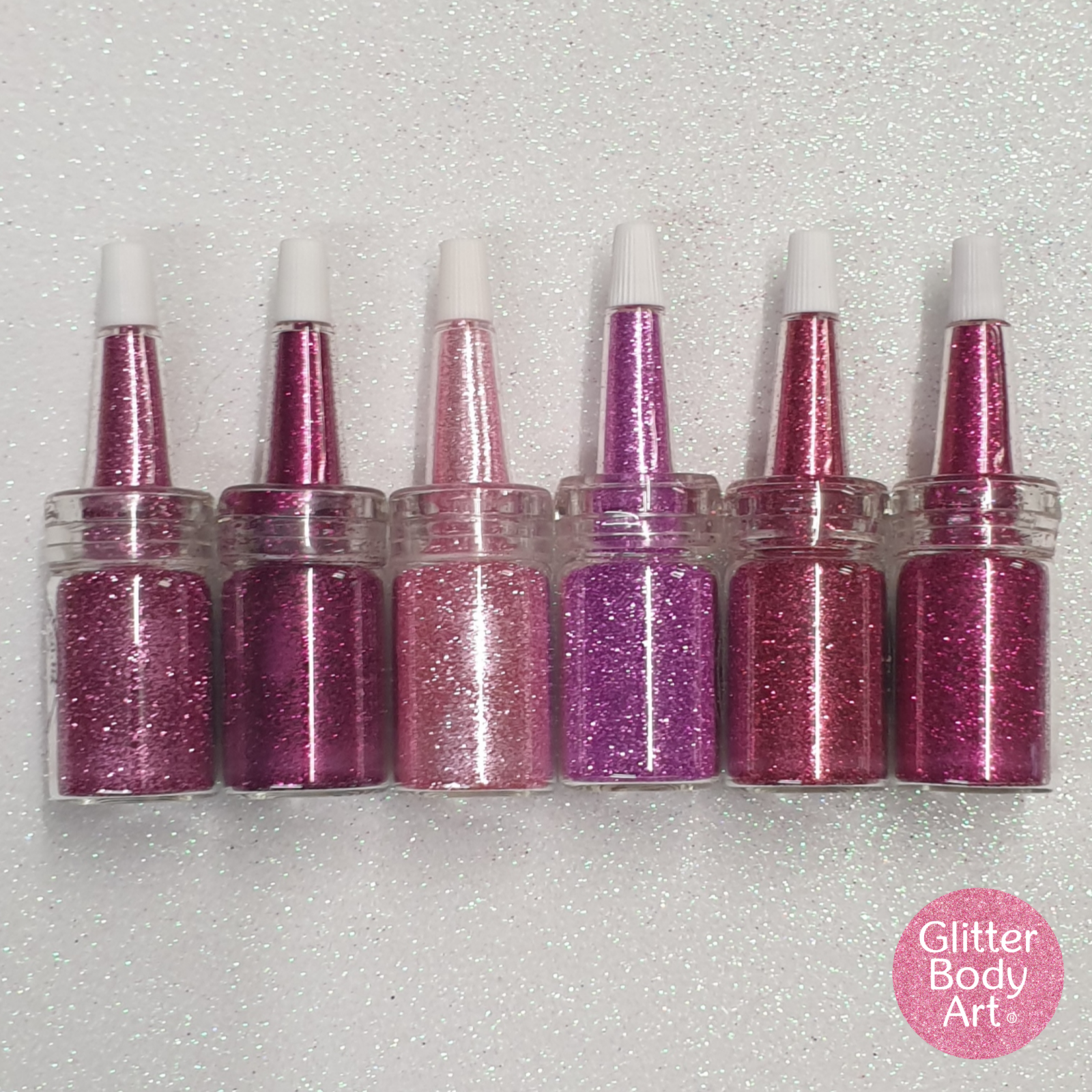 Pink Dreams Body Glitter Collection x 6 Race for Life Temporary