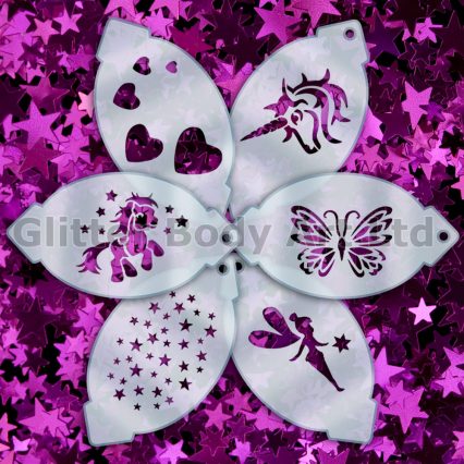girls face paint stencils, birthday party stencil templates