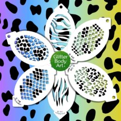 animal print face paint stencil pack