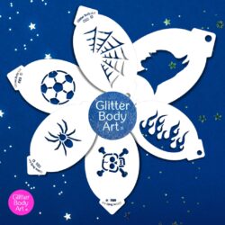boys facepainting stencil 6 pack