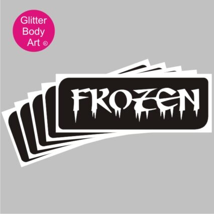 frozen wordart stencil