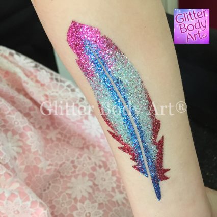 feather temporary tattoo stencil for feather glitter tattoo