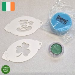 Ireland face painting kit Irish reusable stencils Grimas face paint