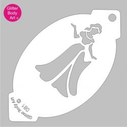 dancing princess facepainting stencil