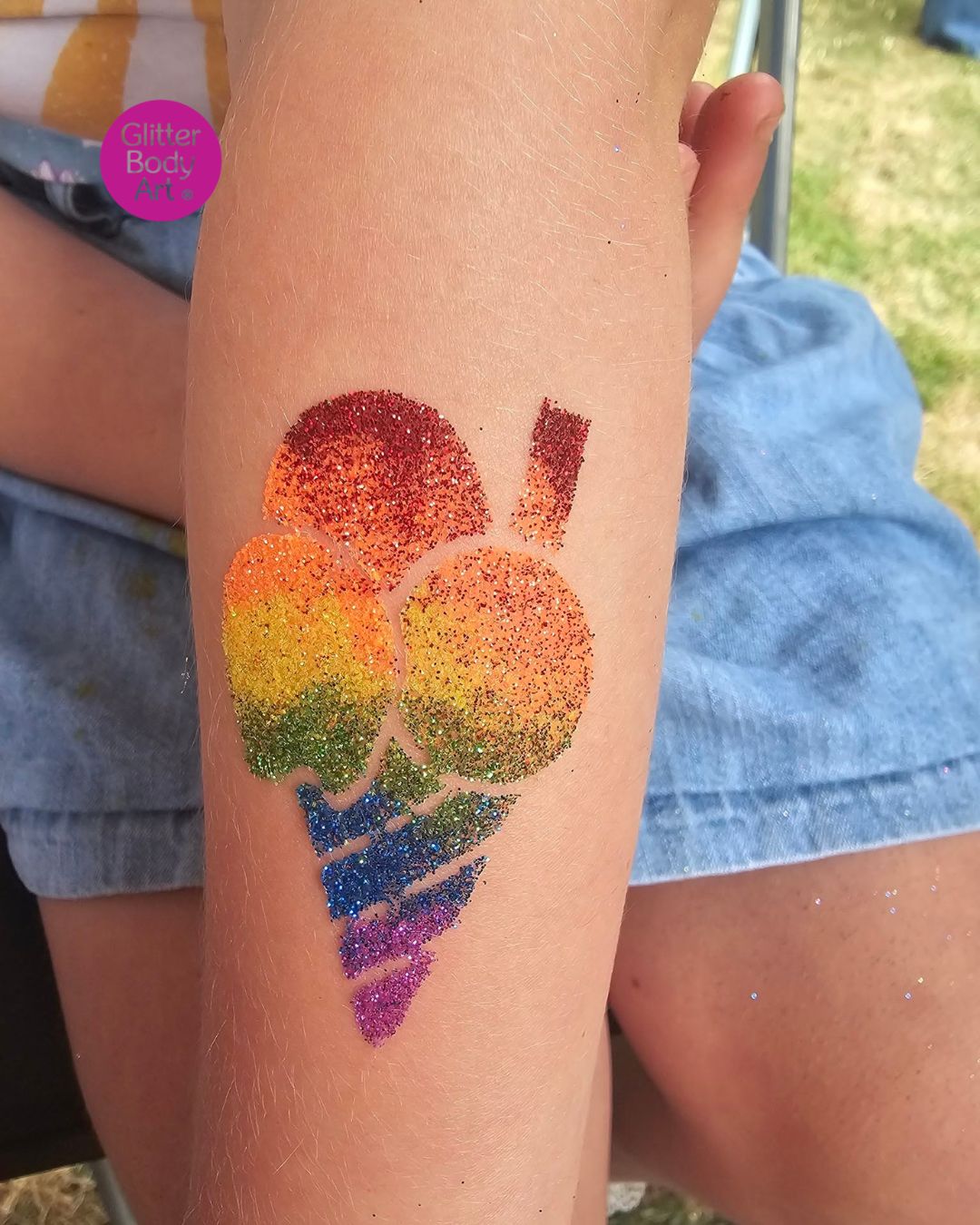 Ice Cream Glitter Tattoo Stencils - Image 3