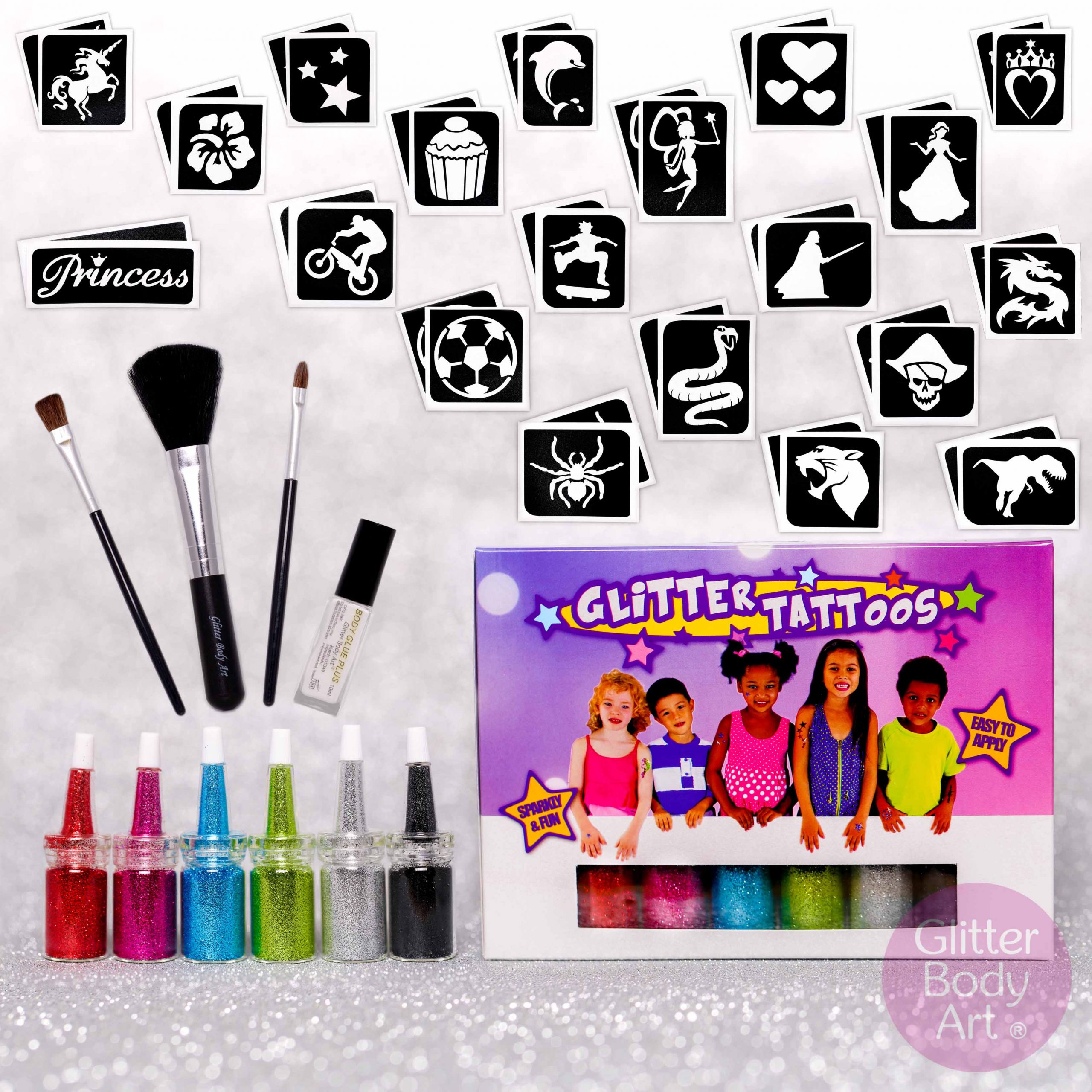 Glitter Tattoo Kit Skinfriendly Temporary Glitter Makeup Kit  Fruugo IN