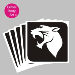 black panther temporary tattoo, tiger stencil,