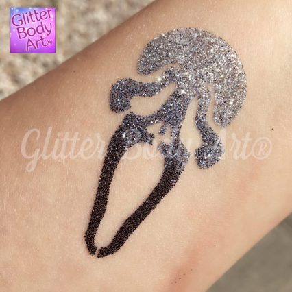 Scream Tattoo, Halloween Tattoo, Halloween Glitter Tattoo