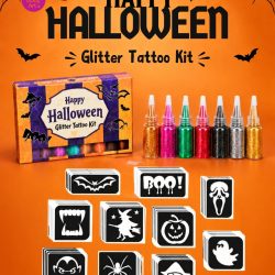 Halloween Glitter Tattoo Kit - Spooky Tattoos
