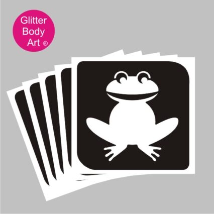 frog temporary tattoo stencil for glitter tattoos